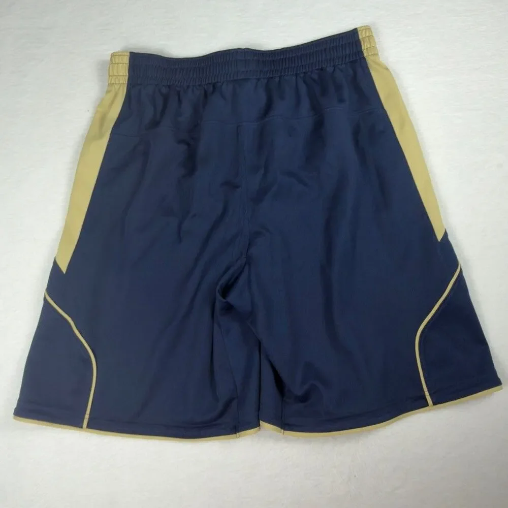 Notre Dame Fighting Irish Adidas Athletic Shorts Mens XL Blue Gold NCAA Gym